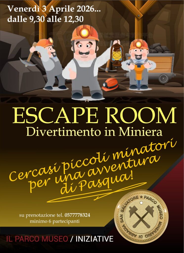 Escape Room divertimento in Miniera per bambini da 7 a 10 anni